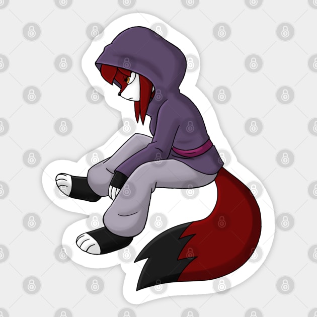 Rubi Hoodie Sticker by Firestorm Fox